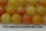 CYJ622 15.5 inches 8mm round yellow jade beads wholesale