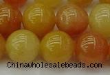 CYJ625 15.5 inches 14mm round yellow jade beads wholesale