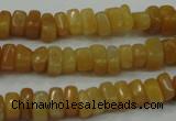 CYJ70 15.5 inches 5*8mm nuggets yellow jade beads wholesale