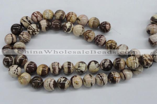 CZJ254 15.5 inches 16mm round zebra jasper beads wholesale