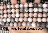 CZJ299 15.5 inches 10mm round pink zebra jasper beads wholesale