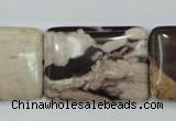 CZJ303 15.5 inches 22*30mm rectangle zebra jasper beads wholesale