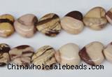 CZJ351 15.5 inches 12*12mm heart zebra jasper beads wholesale