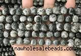 CZJ413 15.5 inches 10mm round green zebra jasper beads wholesale