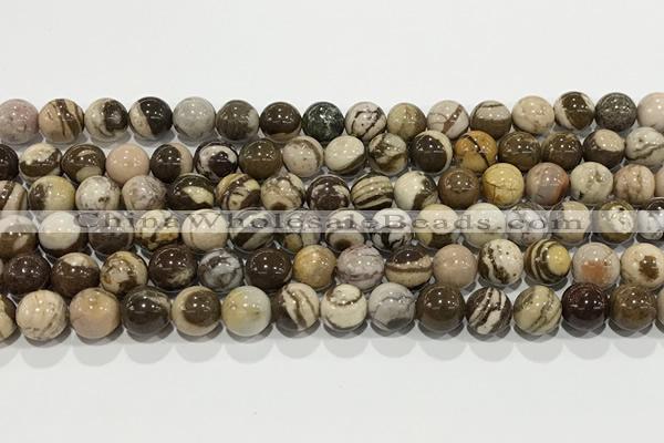 CZJ422 15.5 inches 8mm round Australian zebra jasper beads wholesale