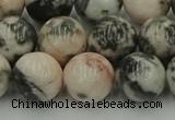 CZJ554 15.5 inches 12mm round pink zebra jasper beads wholesale