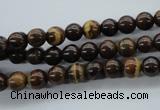 CZJ69 15.5 inches 6mm round iron zebra jasper beads wholesale