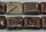 CZJ86 16 inches 15*20mm rectangle red zebra jasper beads wholesale