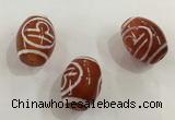 DZI317 10*14mm drum tibetan agate dzi beads wholesale