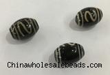 DZI344 10*14mm drum tibetan agate dzi beads wholesale