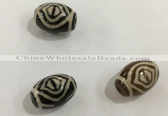 DZI348 10*14mm drum tibetan agate dzi beads wholesale