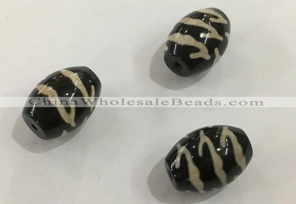 DZI356 10*14mm drum tibetan agate dzi beads wholesale