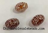 DZI373 10*14mm drum tibetan agate dzi beads wholesale