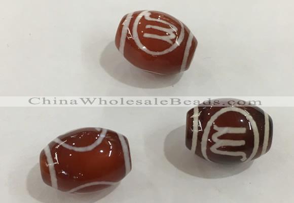 DZI376 10*14mm drum tibetan agate dzi beads wholesale