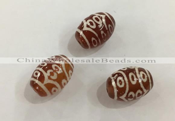 DZI394 10*14mm drum tibetan agate dzi beads wholesale