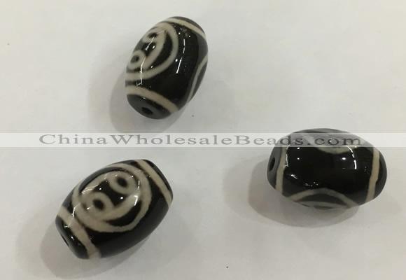 DZI410 10*14mm drum tibetan agate dzi beads wholesale