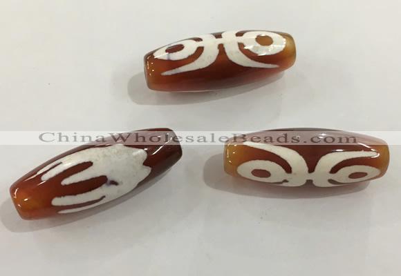 DZI424 10*28mm drum tibetan agate dzi beads wholesale