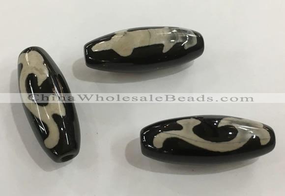 DZI491 10*30mm drum tibetan agate dzi beads wholesale