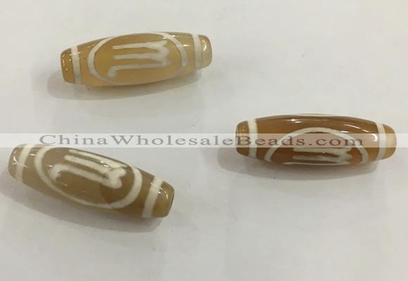 DZI502 10*30mm drum tibetan agate dzi beads wholesale