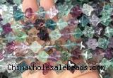 FGBS292 15 inches 8*8mm carved cube fluorite gemstone beads