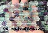 FGBS294 15 inches 10mm carved flower fluorite gemstone beads