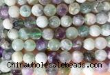 FLBS02 15 inches 8mm round feather fluorite beads wholesale