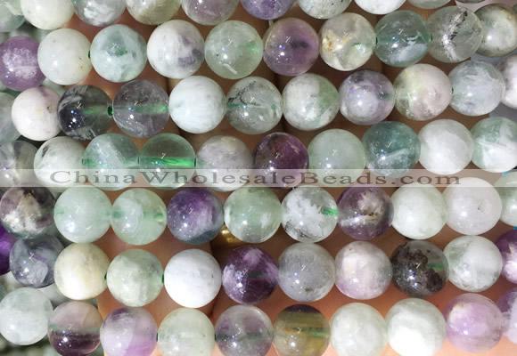 FLBS02 15 inches 8mm round feather fluorite beads wholesale