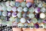 FLBS03 15 inches 10mm round feather fluorite beads wholesale