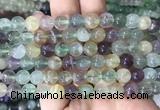 FLBS33 15 inches 8mm round colorful fluorite beads wholesale