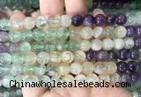 FLBS36 15 inches 8mm round colorful fluorite beads wholesale