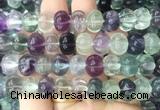 FLBS42 15 inches 9*12mm carved pumpkin fluorite beads wholesale