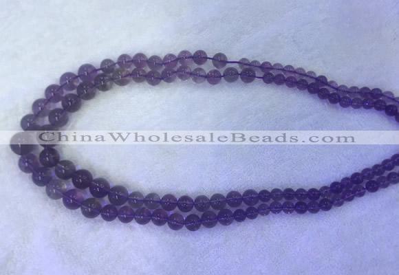 FLBS54 15 inches 6mm - 12mm round purple fluorite beads wholesale