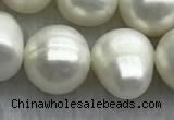 FWP112 15 inches 10mm - 11mm potato white freshwater pearl strands