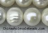 FWP123 15 inches 11mm - 12mm potato white freshwater pearl strands