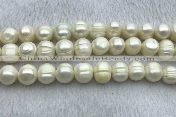 FWP134 15 inches 12mm - 13mm potato white freshwater pearl strands