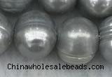 FWP141 15 inches 11mm - 12mm potato grey freshwater pearl strands