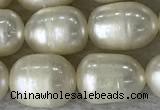 FWP190 15 inches 7mm - 8mm rice white freshwater pearl strands