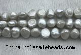 FWP262 15 inches 11mm - 12mm baroque grey freshwater pearl strands