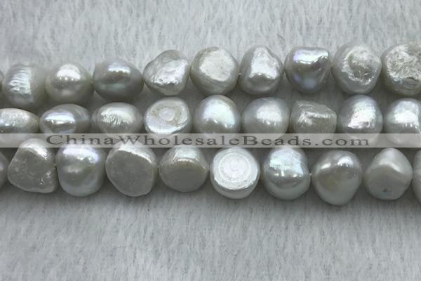 FWP262 15 inches 11mm - 12mm baroque grey freshwater pearl strands