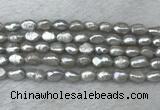 FWP276 15 inches 6mm - 7mm baroque grey freshwater pearl strands