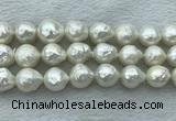 FWP361 15 inches 12mm - 13mm baroque freshwater nucleated pearl beads