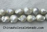 FWP363 15 inches 18mm - 22mm baroque freshwater nucleated pearl beads