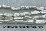 FWP410 15 inches 10*20mm - 11*25mm biwa freshwater pearl beads