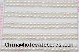 FWP452 half-drilled 4-4.5mm bread freshwater pearl beads