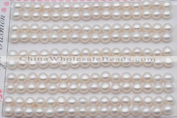 FWP454 half-drilled 5-5.5mm bread freshwater pearl beads