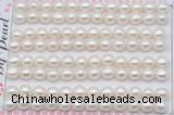 FWP458 half-drilled 7-7.5mm bread freshwater pearl beads