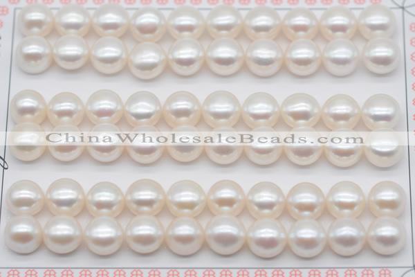 FWP462 half-drilled 9-9.5mm bread freshwater pearl beads