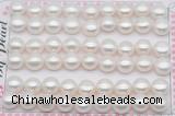 FWP463 half-drilled 9.5-10mm bread freshwater pearl beads