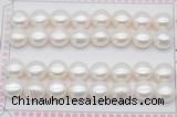 FWP466 half-drilled 11-11.5mm bread freshwater pearl beads