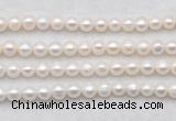 FWP486 14.5 inches 7mm - 8mm potato white freshwater pearl strands